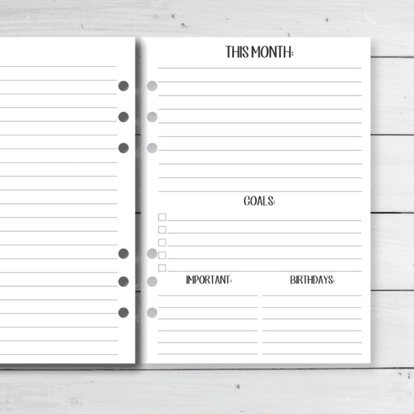 Fits Filofax Agenda 2022 Calendar Insert Refill-all sizes available. - Picture 6 of 10